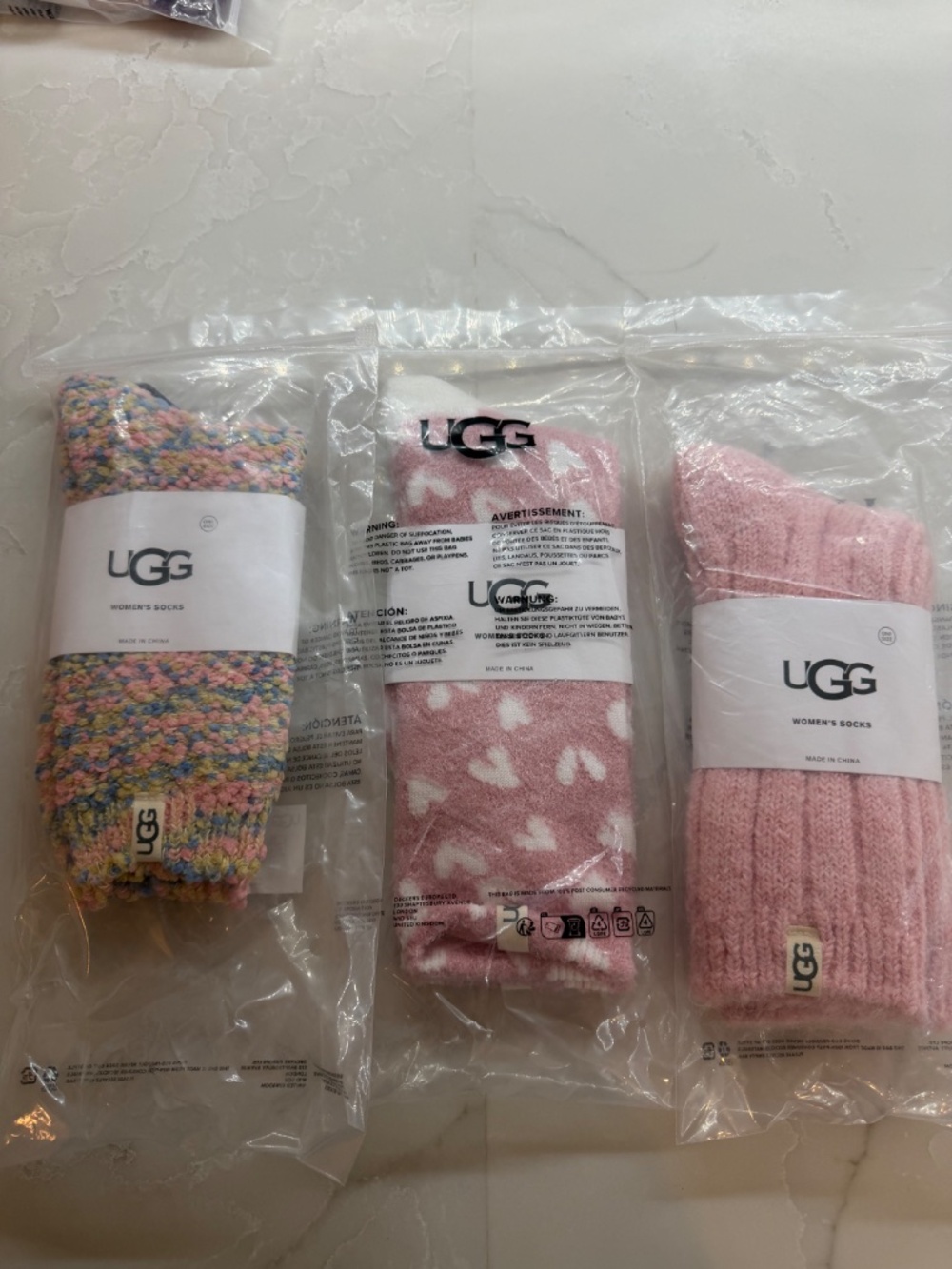 UGG socks one size three pairs